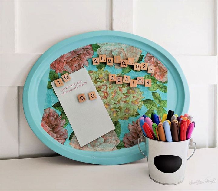 Magnetic Board from Old Tray