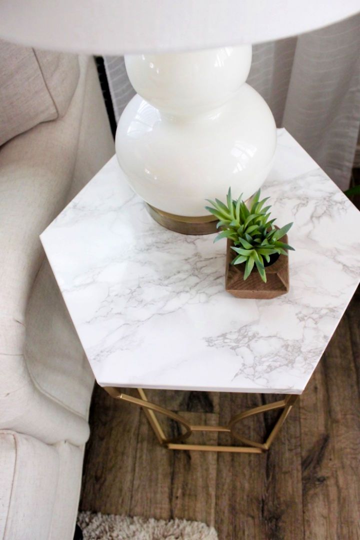 Marble Contact Paper Table