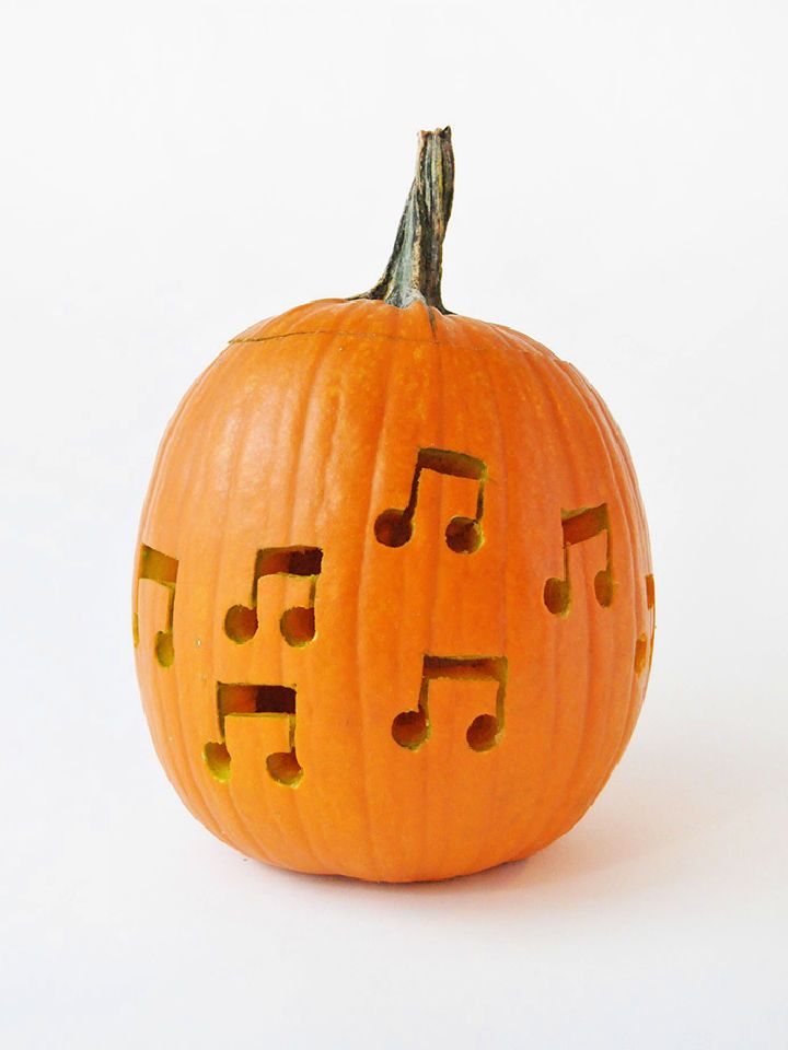 Music Note Drilled Pumpkins