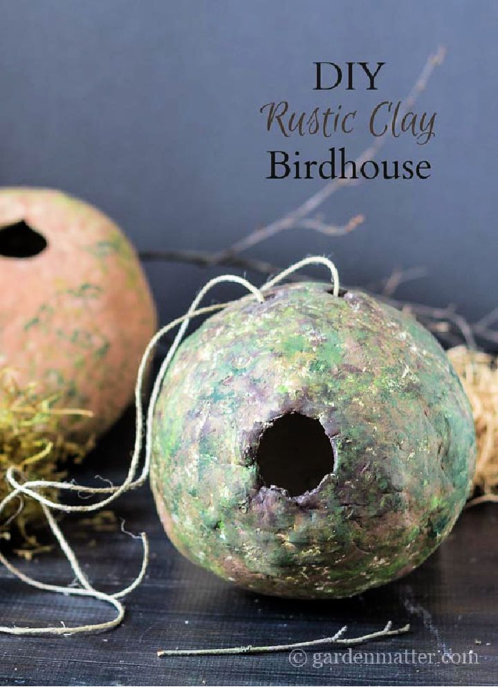 Natural Clay Birdhouse