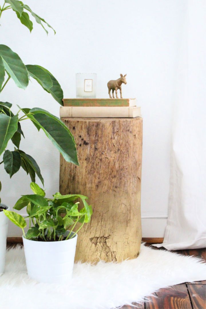 Ombre Stump Side Table