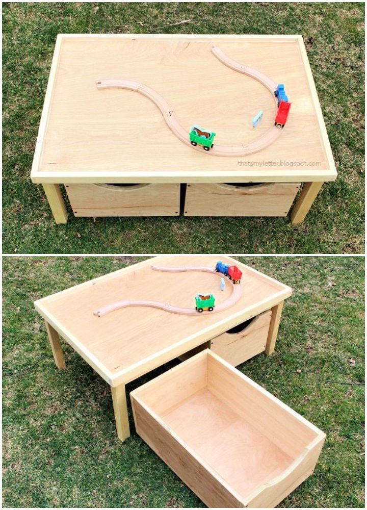 Play Table with Storage Bins