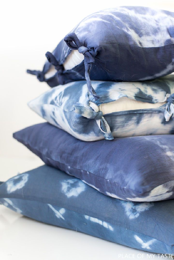 Shibori Tie Dye Pillows Tutorial