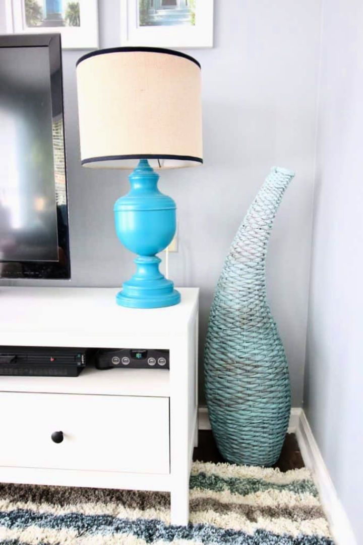 Spray Painted Ombre Blue Basket