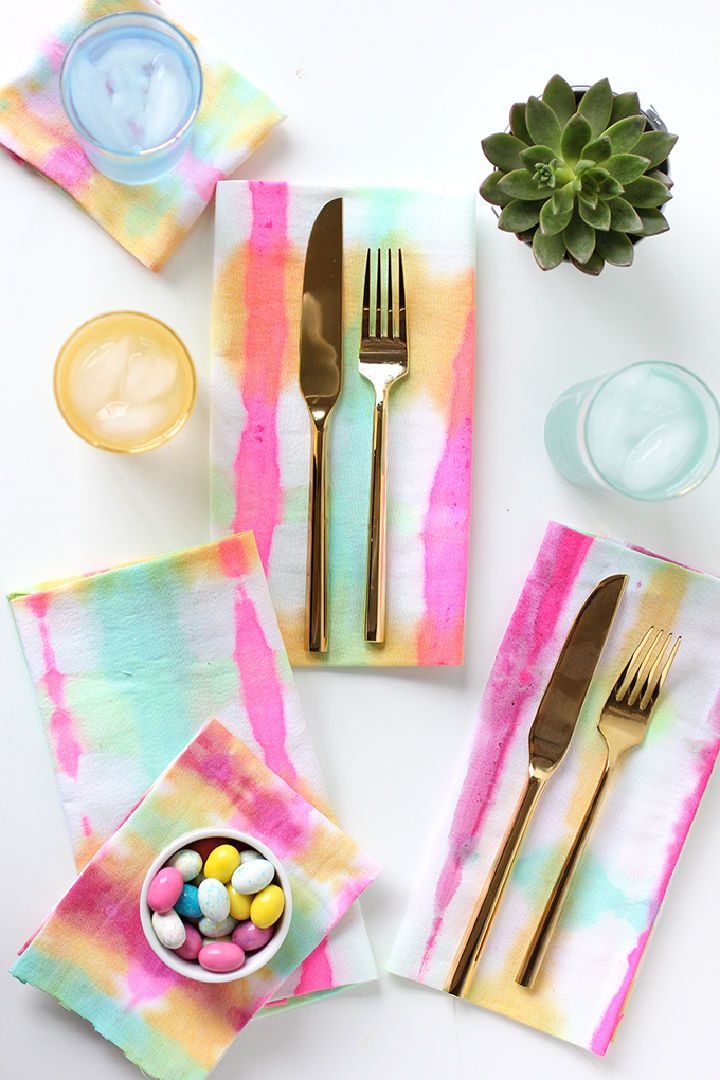 Tie dyed Watercolor Napkins