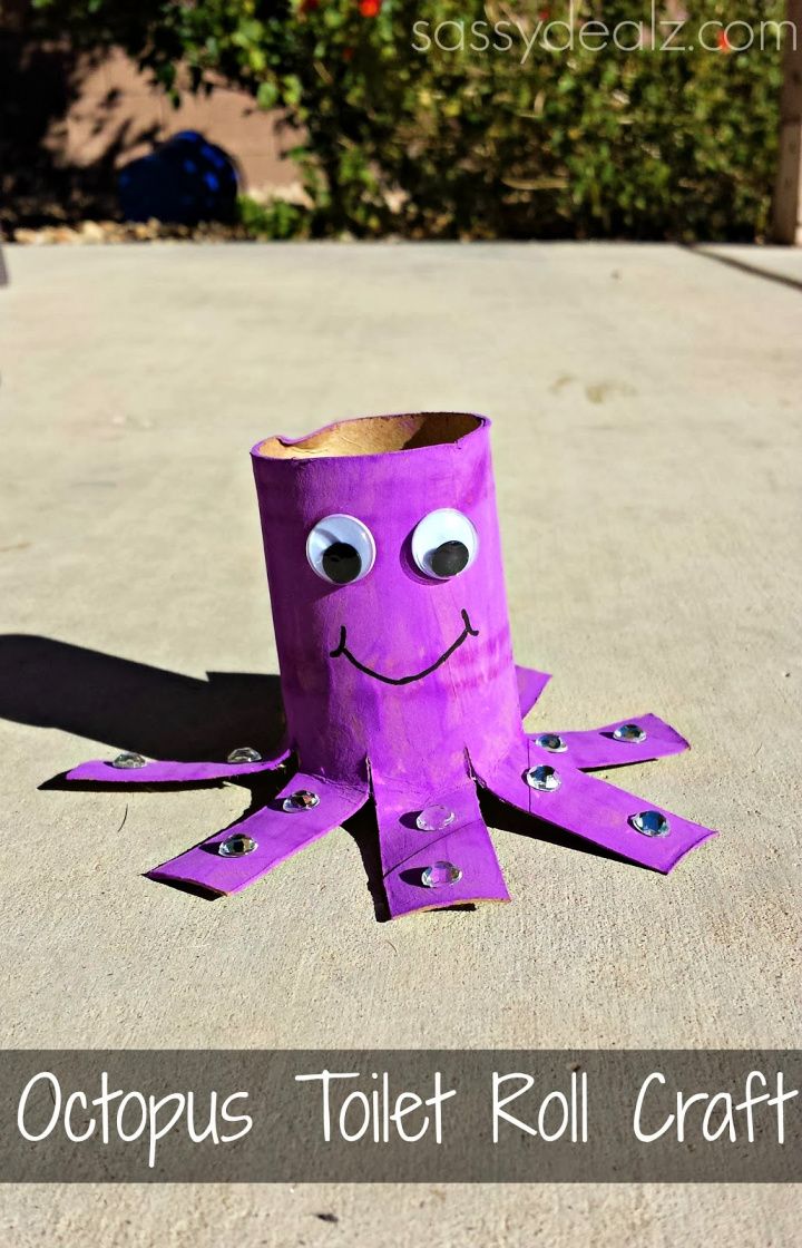 Toilet Paper Roll Octopus Craft for Kids