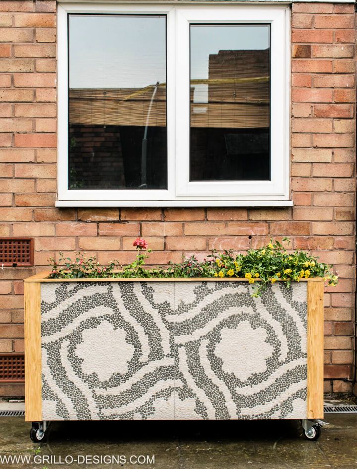 Trough Planter Box Using Tiles