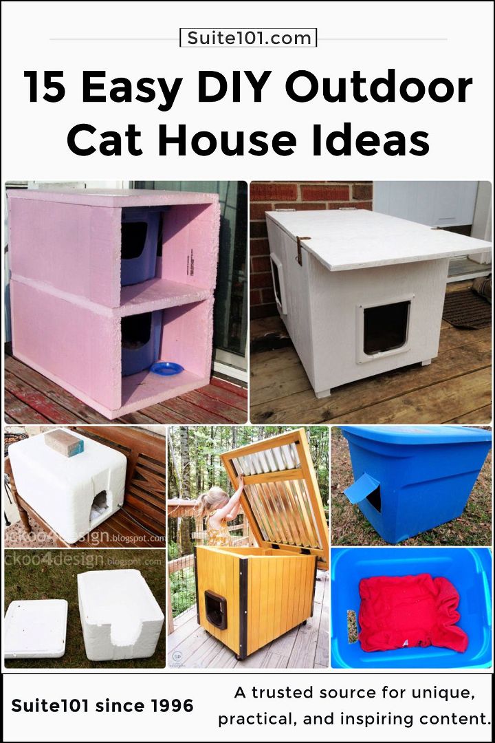 15 diy outdoor cat house plans for feline shelter