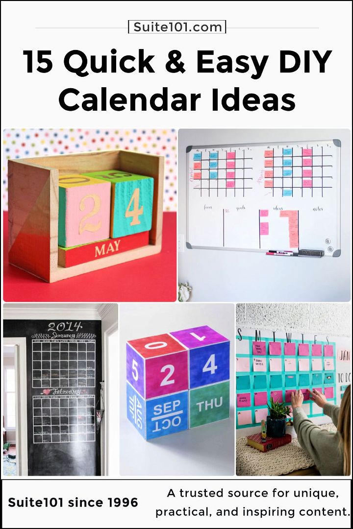 15 DIY Calendar Ideas to Stay Organized