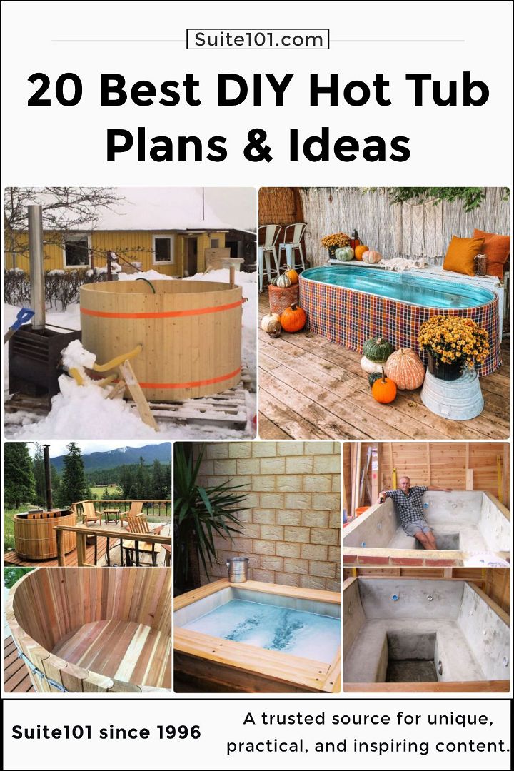 20 homemade diy hot tub plans and ideas