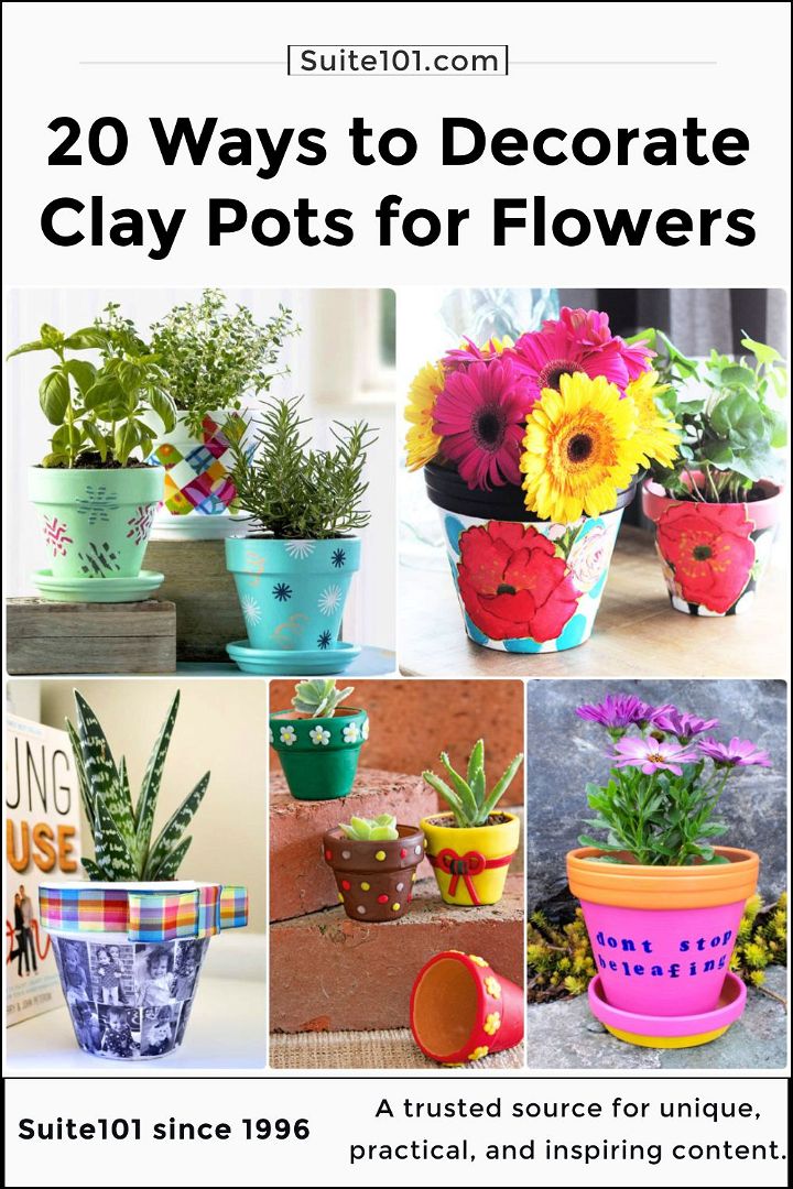 20 easy clay pot painting and decorating ideas