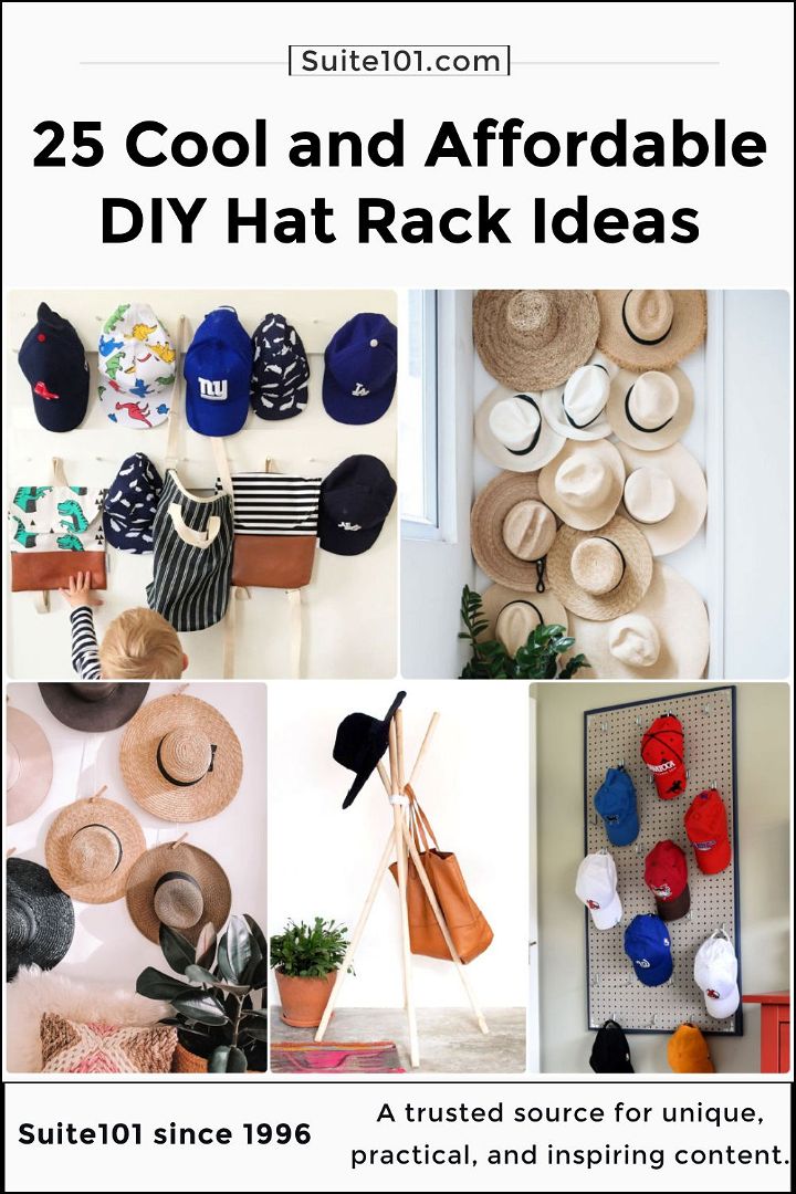 25 easy diy hat rack ideas - clever hat organizer ideas