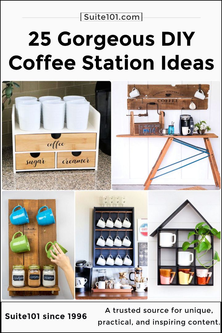 25 easy diy coffee bar ideas - diy coffee station ideas for Kitchen