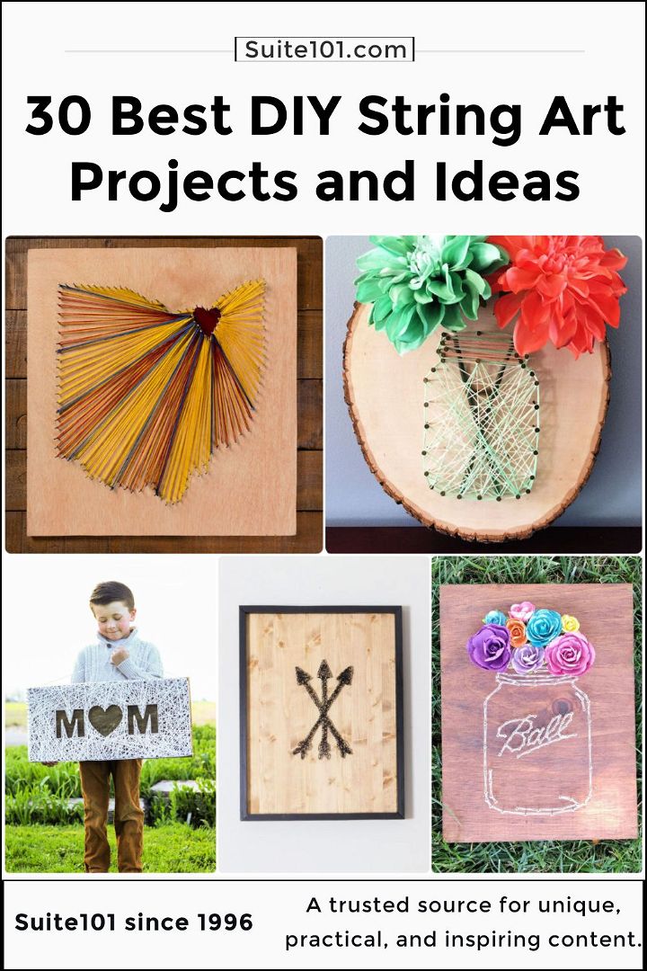 30 Easy DIY String Art Ideas and Crafts