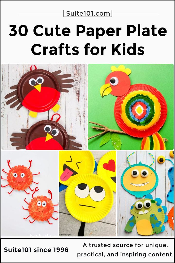 30 fun and cute paper plate crafts for kids, preschoolers and toddlers