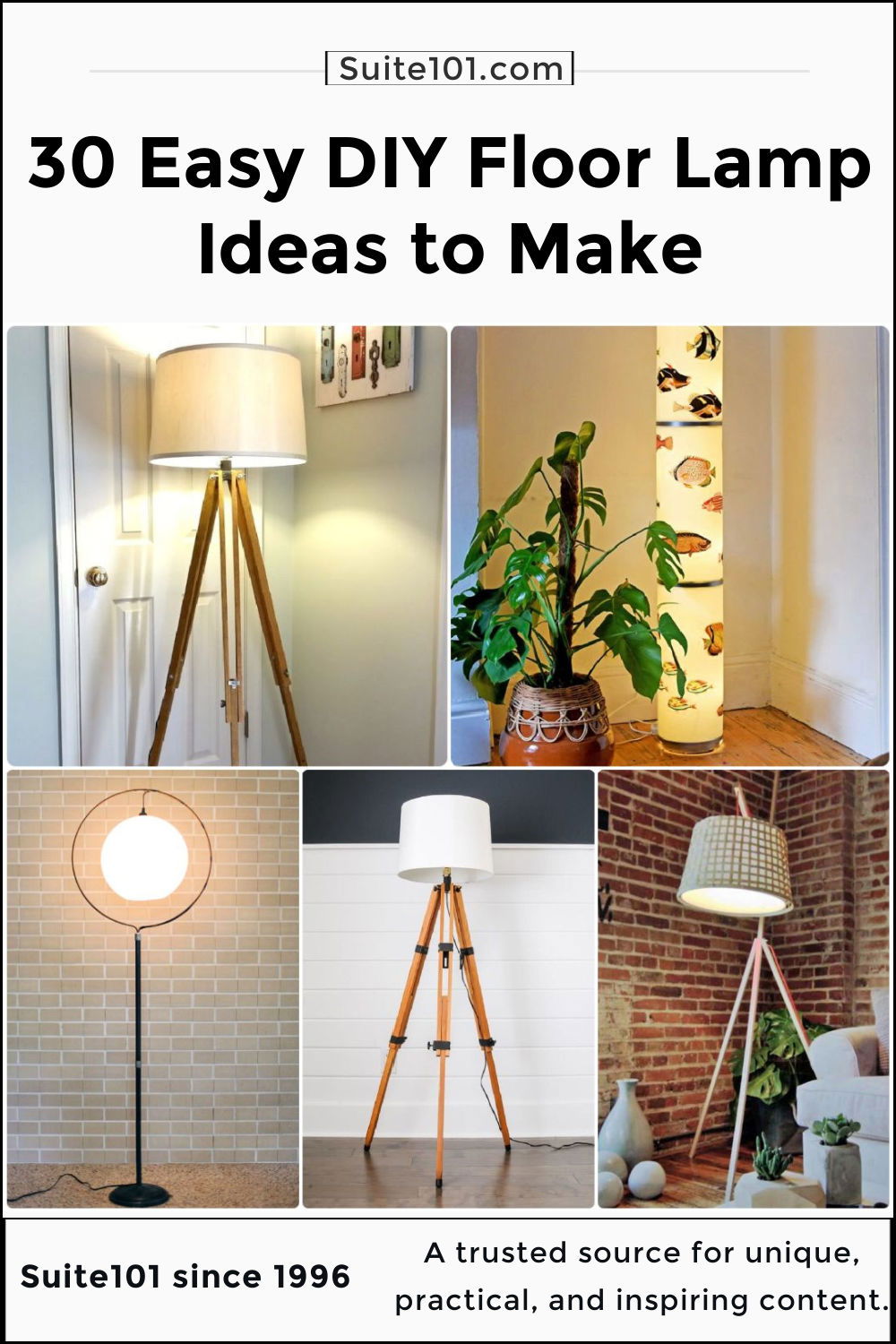 30 Creative DIY Floor Lamp Ideas - Suite 101