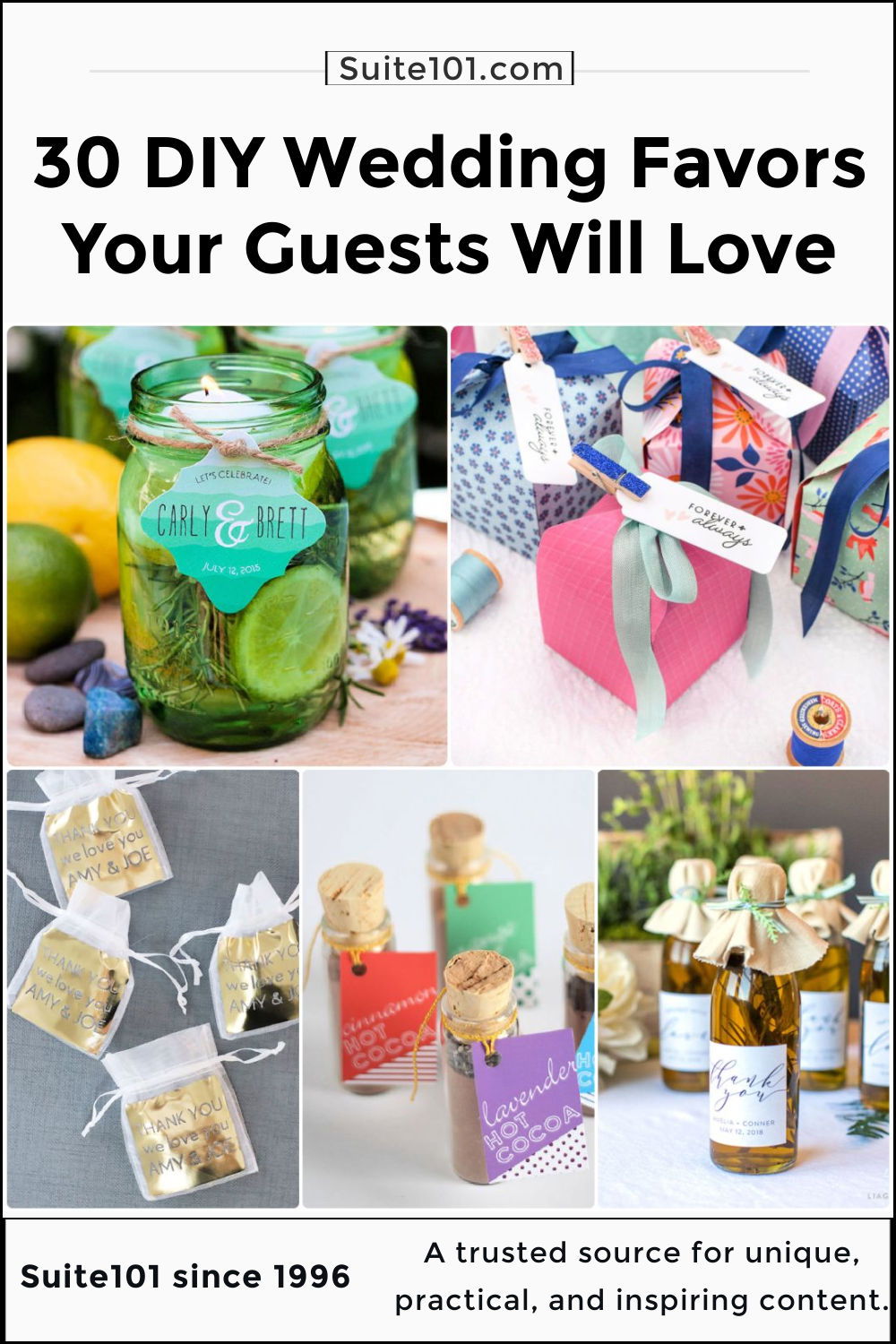 30 DIY Wedding Favors That Your Guests Will Love