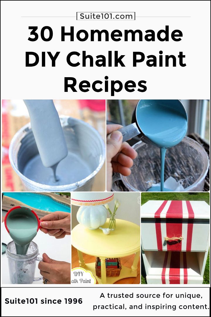 30 homemade diy chalk paint recipes