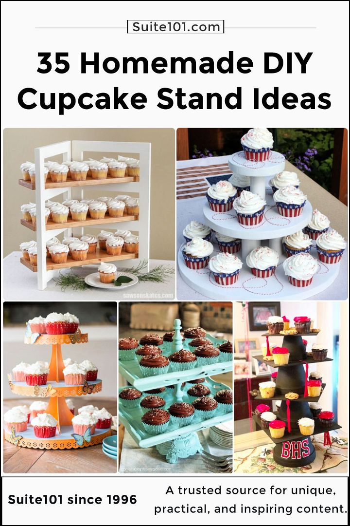 35 homemade diy cupcake stand ideas