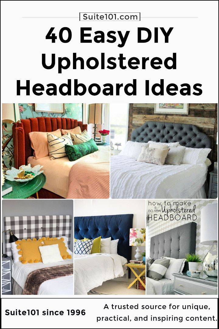 40 easy diy upholstered headboard ideas