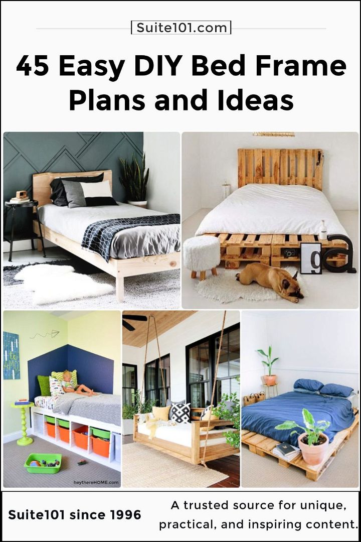 45 easy diy bed frame plans and ideas to build