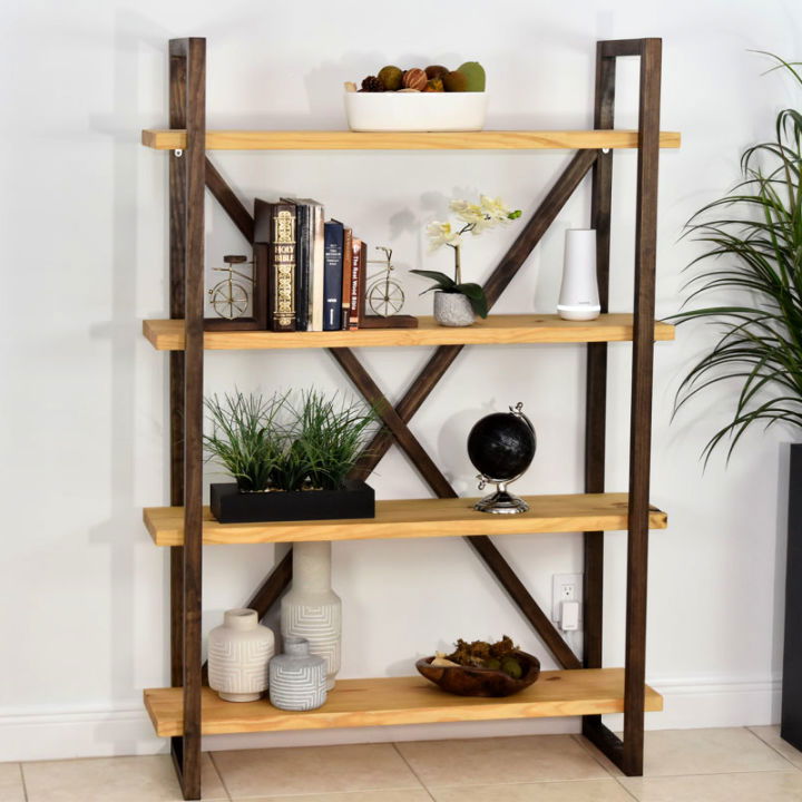 DIY Bookshelf with Hidden Storage Drawers--Printable Building Plans