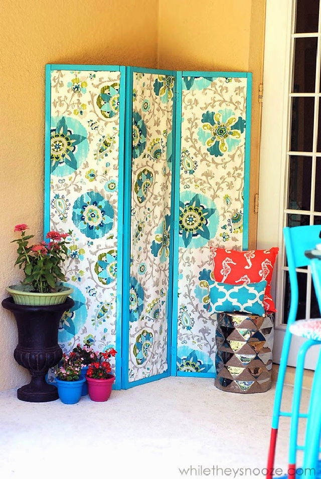 Adorable DIY Outdoor Privacy Screen