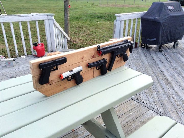 Handmade 2X4 Airsoft Gun Rack