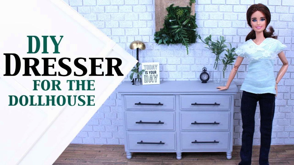 DIY Dollhouse Dresser Using Foam Board