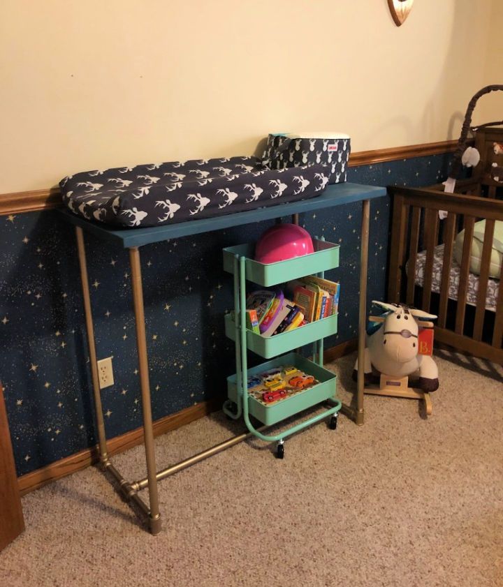 DIY Industrial Pipe Changing Table