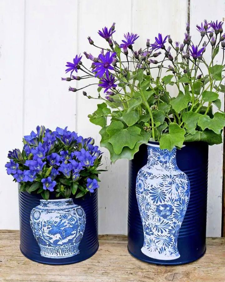 DIY Oriental Vase Flower Pots