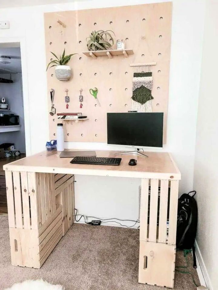 Build a Wood Crate Homeschool Desk