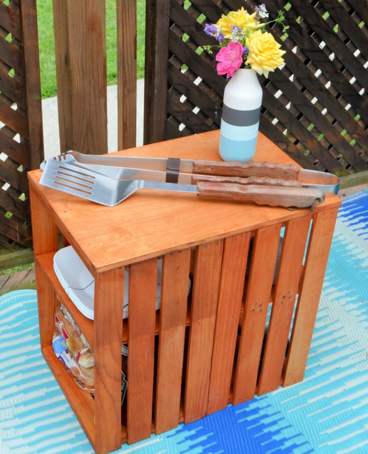 DIY Wooden Crate Outdoor Table