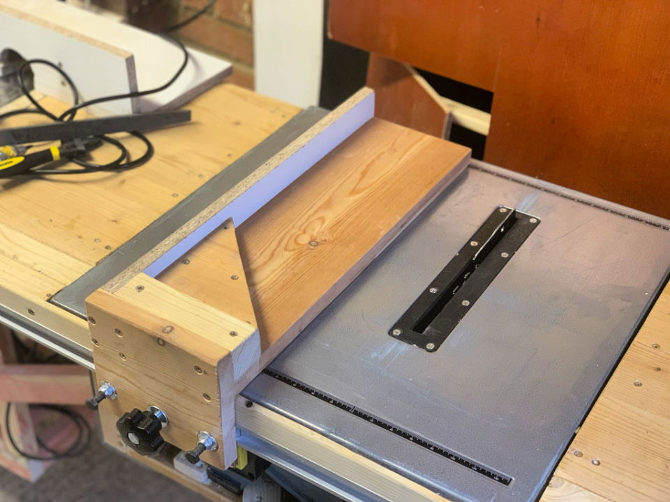 Homemade Table Saw Track Fence