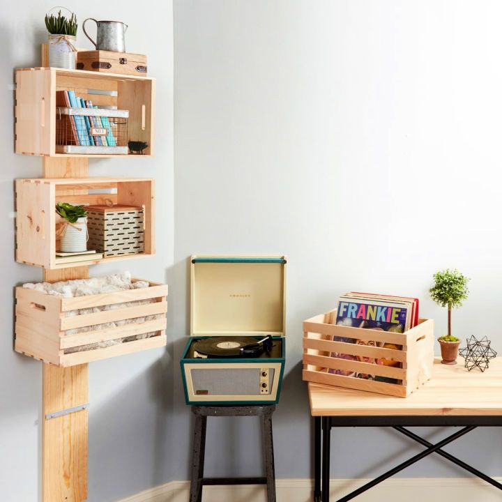 How to Make a Wooden Crate Shelf