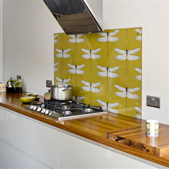 Make a Kitchen Wallpaper Backsplash