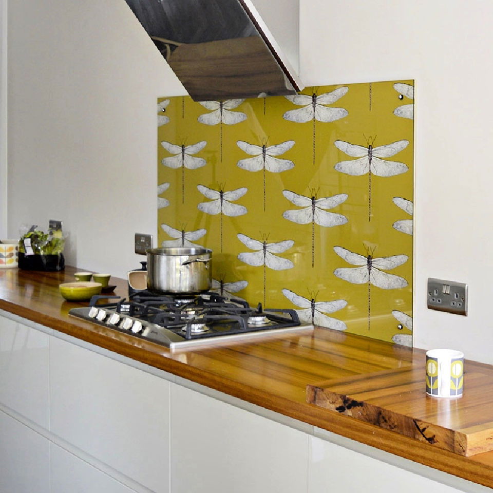 Make a Kitchen Wallpaper Backsplash