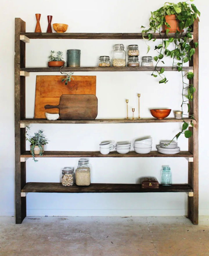 Reclaimed Wooden Bookshelf Free Plan