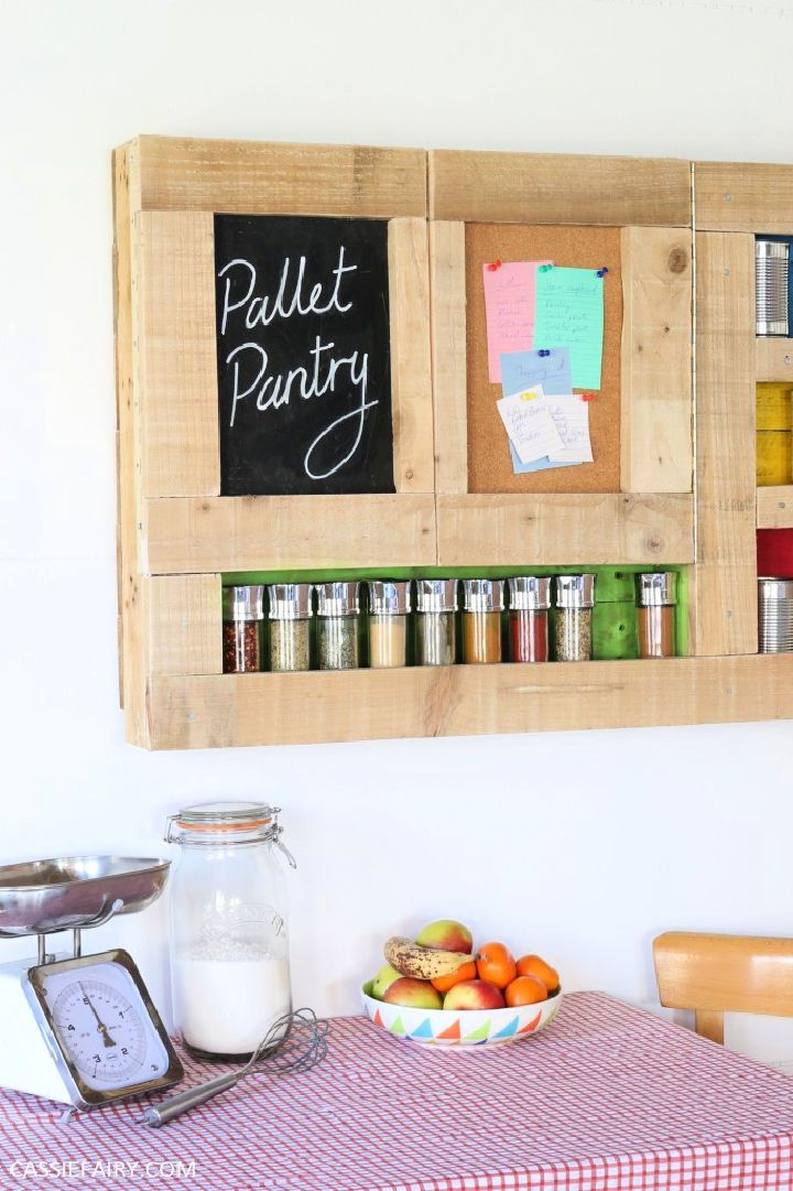 Recycled Pallet Wood Kitchen Pantry Unit