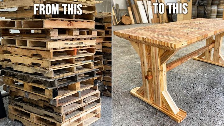 Turn Pallets Into Dining Table