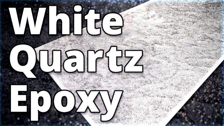 White Quartz Countertop With Epoxy