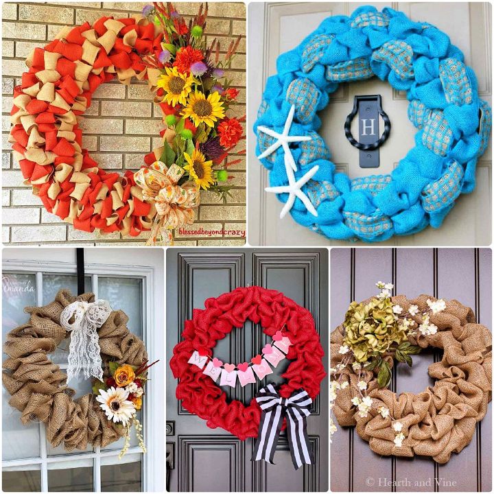easy diy burlap wreath ideas to make your own