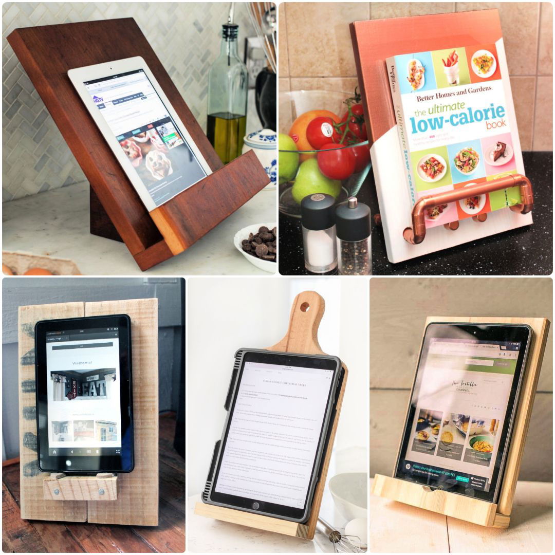 DIY Cutting Board Tablet Holder - Love Grows Wild