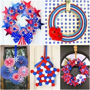 25 easy DIY 4th of july wreath ideas