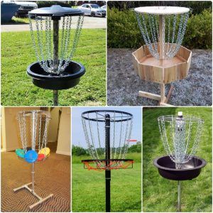 homemade diy disc golf basket ideas