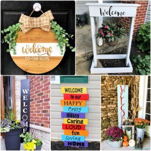 cheap and easy diy welcome sign ideas to make your entrance pop