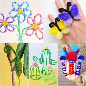 easy pipe cleaner crafts and art ideas