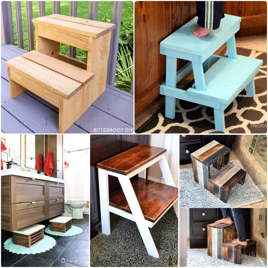 Diy wood store step stool