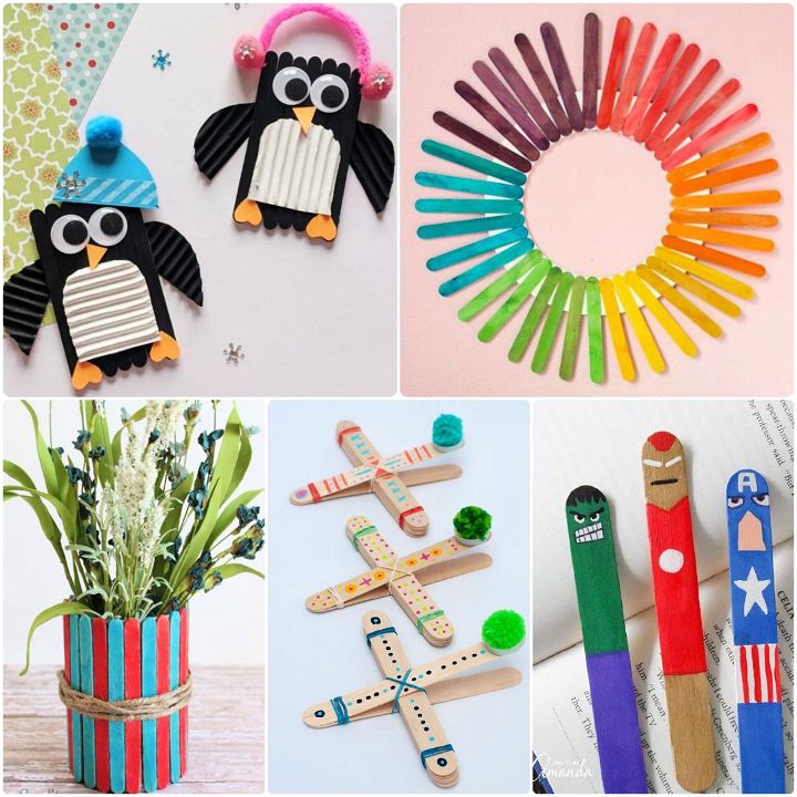 fun and easy popsicle stick crafts for kids and adults