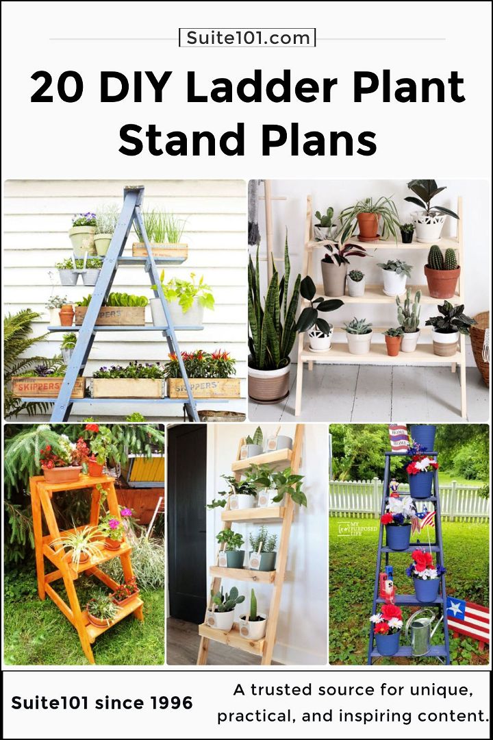 20 diy ladder plant stand plans